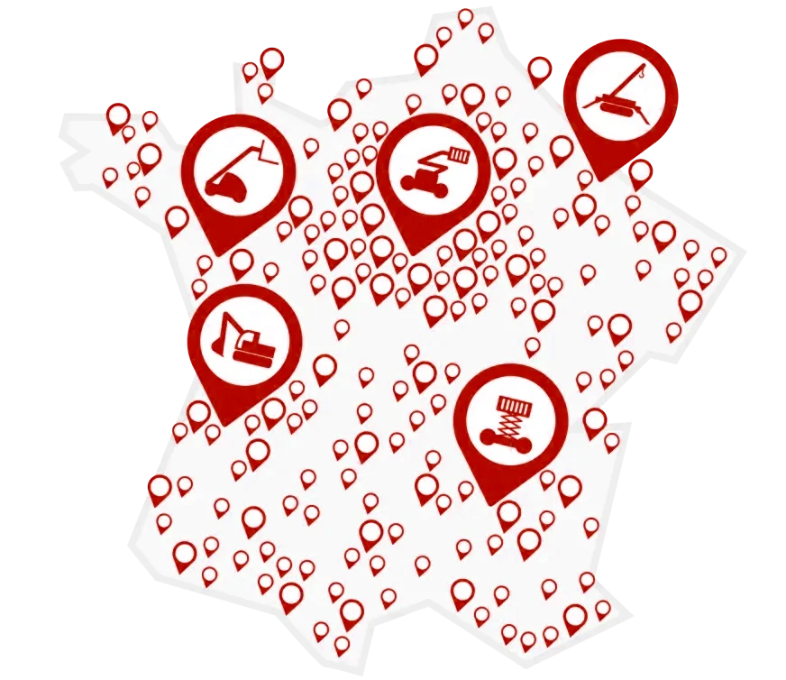 Carte de France — réseau de centres partenaires